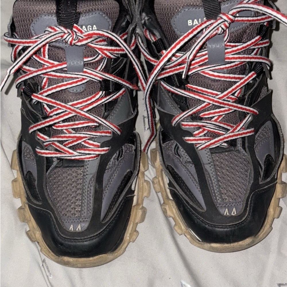 Balenciaga Men's Black and Gray Athletic Shoes